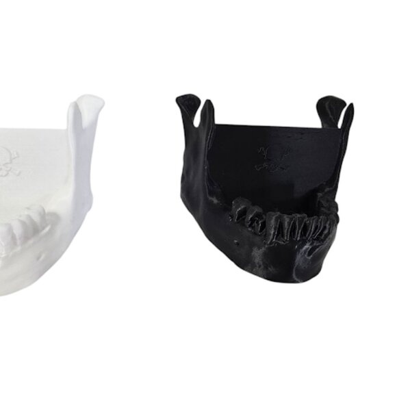 Skull Jaw bone phone and tablet stand. 3D printed jaw bone tablet and phone hold - Picture 2 of 5